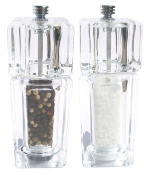 Acrylic Square Pepper Mill & Salt Mill