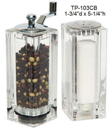 Acrylic Pepper Mill & Salt Shaker